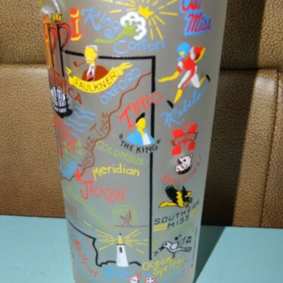 Catstudio Mississippi Frosted Glass Tumbler Drinking Cup 2004 - Picture 2 of 4